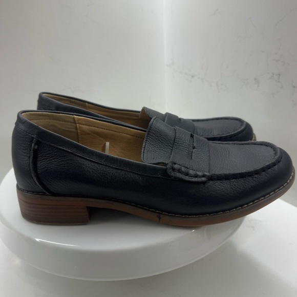 Skechers leather air-cooled memory foam black loafers size 9 - Picture 4 of 8